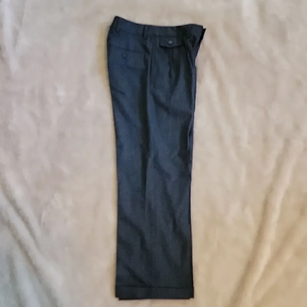 POLO BY RALPH LAUREN CHARCOAL GRAY 100% WOOL DRESS PANTS, SIZE 8